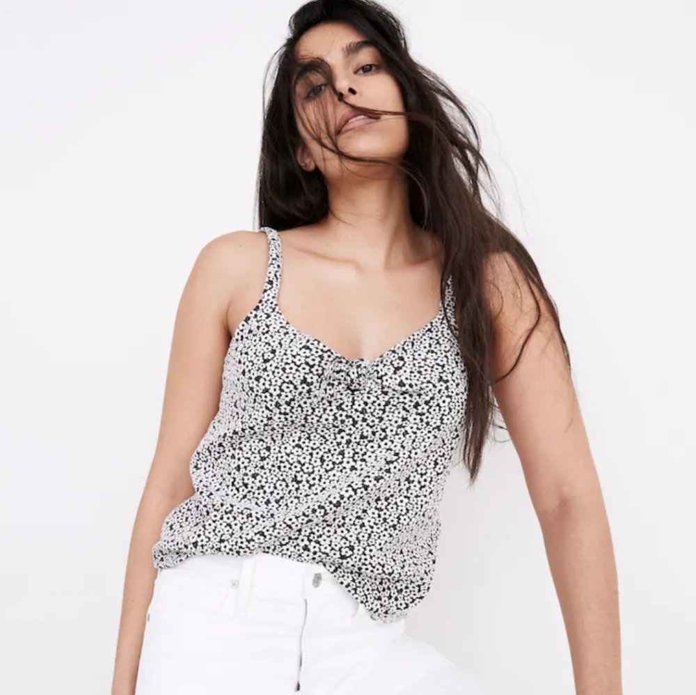 Madewell Daisy Jacquard Floral Tank Top XL